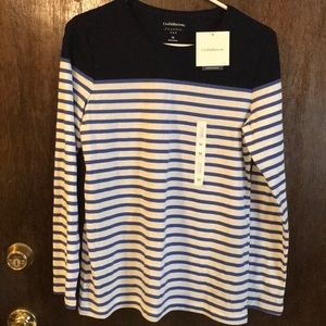 NWT Croft & Barrow Striped long sleeve tee
